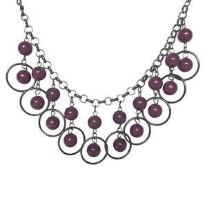 Paparazzi Really Rococo Purple Beaded Statement Necklace